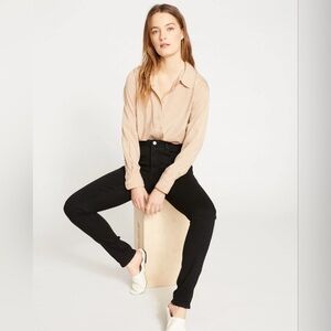 Universal Standard Siene Mid Rise Skinny Jeans in Black Sz 00